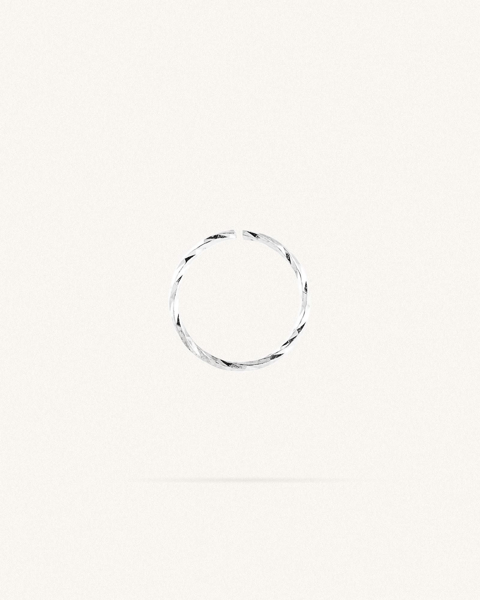 Σκουλαρίκι Μύτης Silver 925 Twisted Hoop