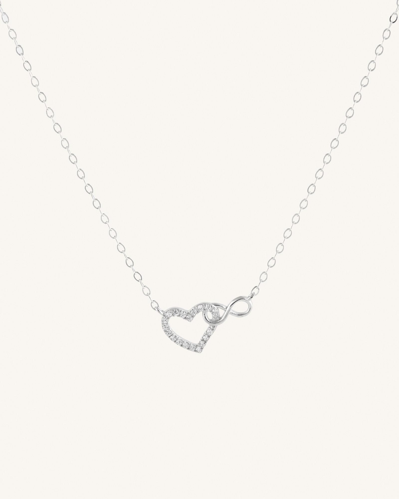 Κολιέ Με Καρδιά & Άπειρο Sterling Silver 925