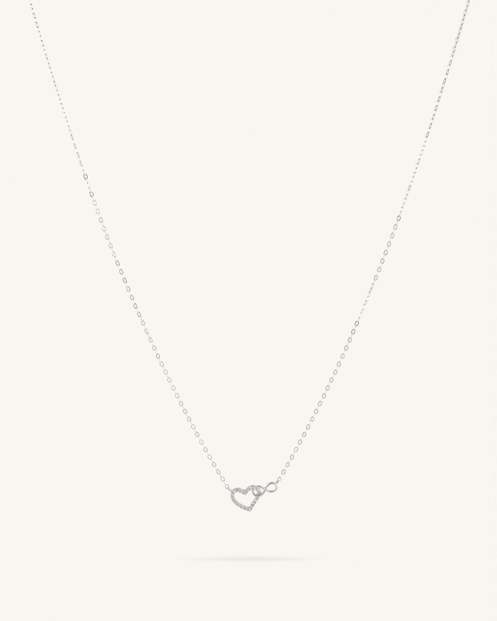 Κολιέ Με Καρδιά & Άπειρο Sterling Silver 925