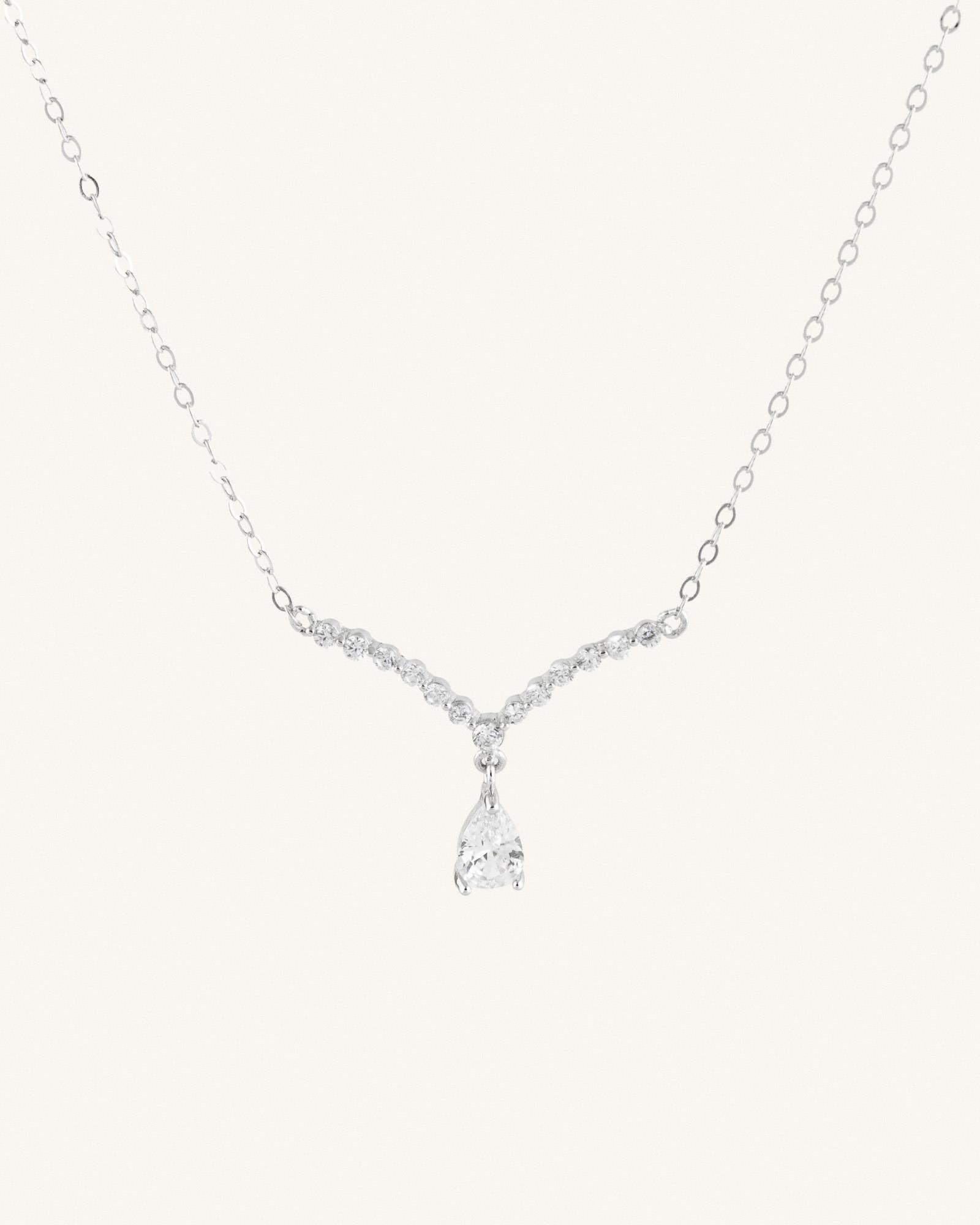 Κολιέ Σε Σχήμα V Sterling Silver 925 Glisten