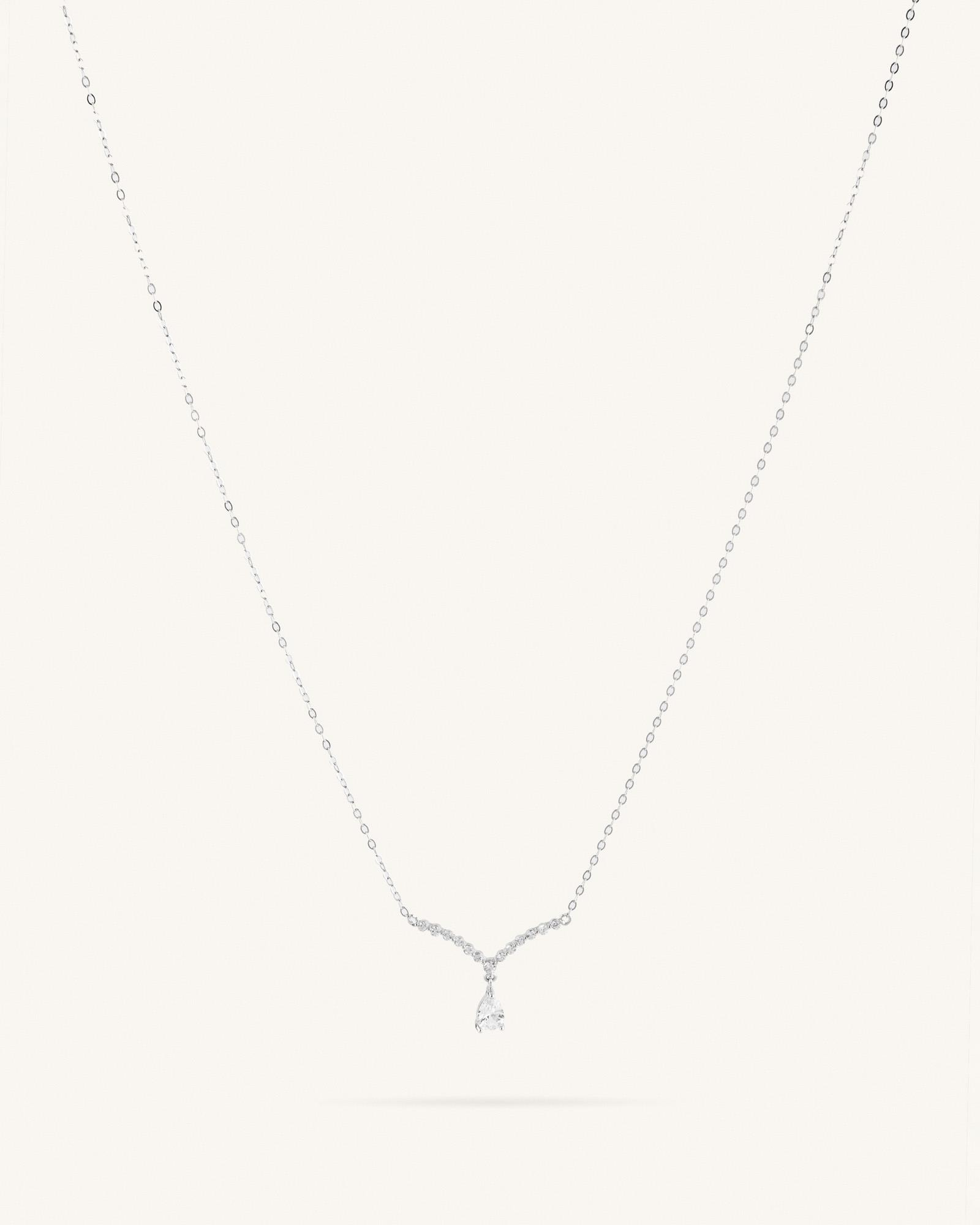 Κολιέ Σε Σχήμα V Sterling Silver 925 Glisten