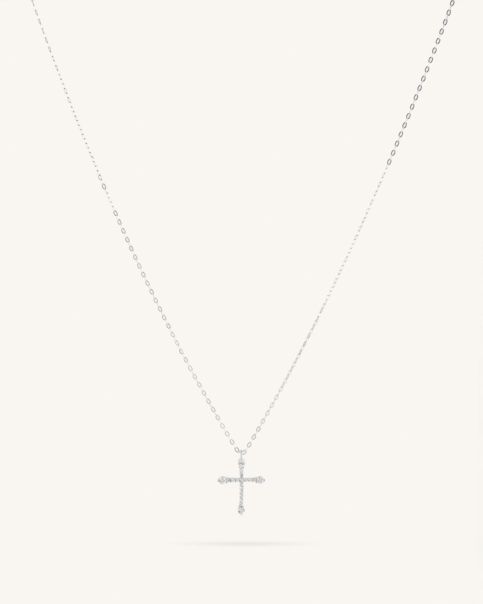 Κολιέ Με Σταυρό Και Ζιργκόν Sterling Silver 925 Stella