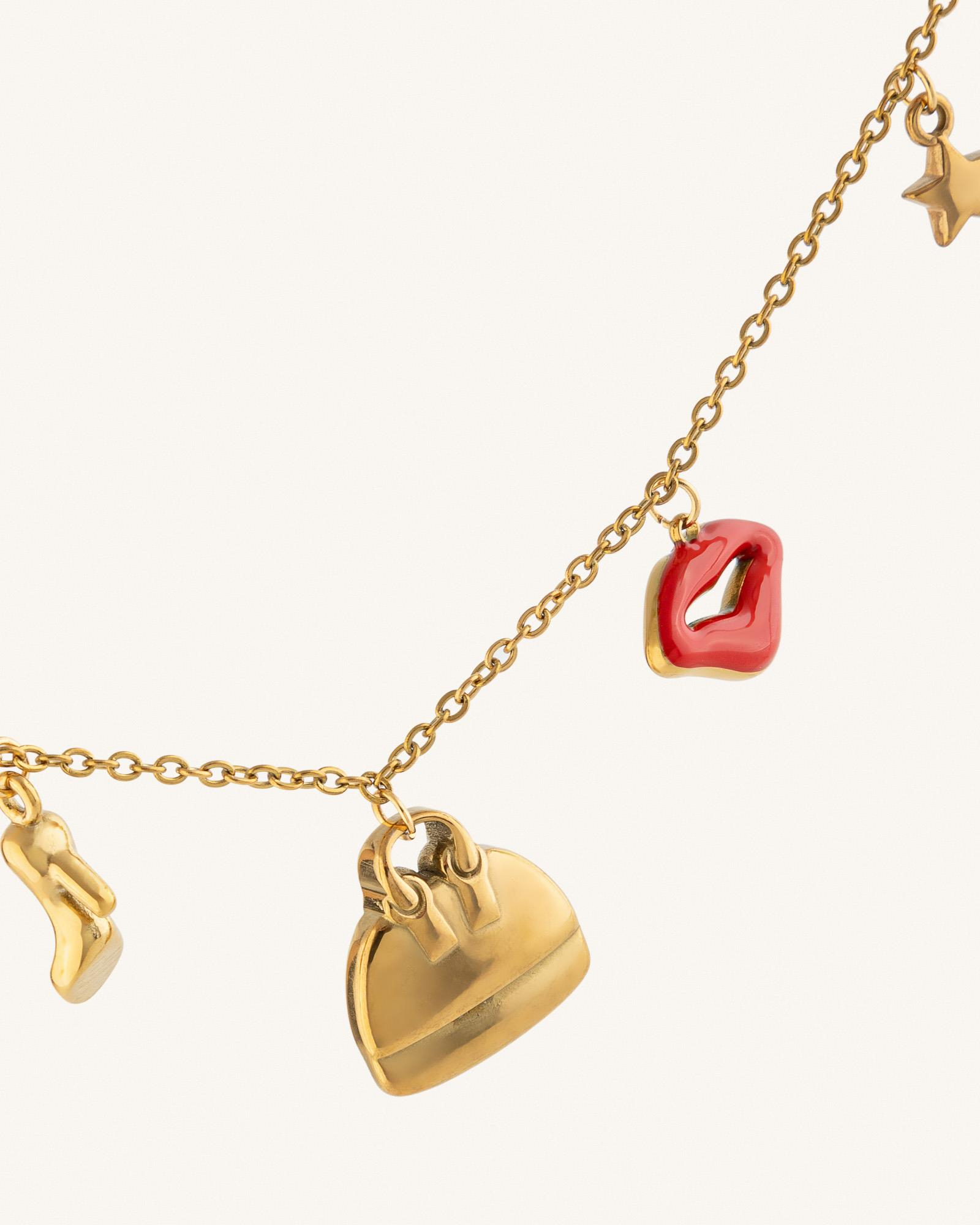 Αλυσίδα Ποδιού Με Charms Fashionista