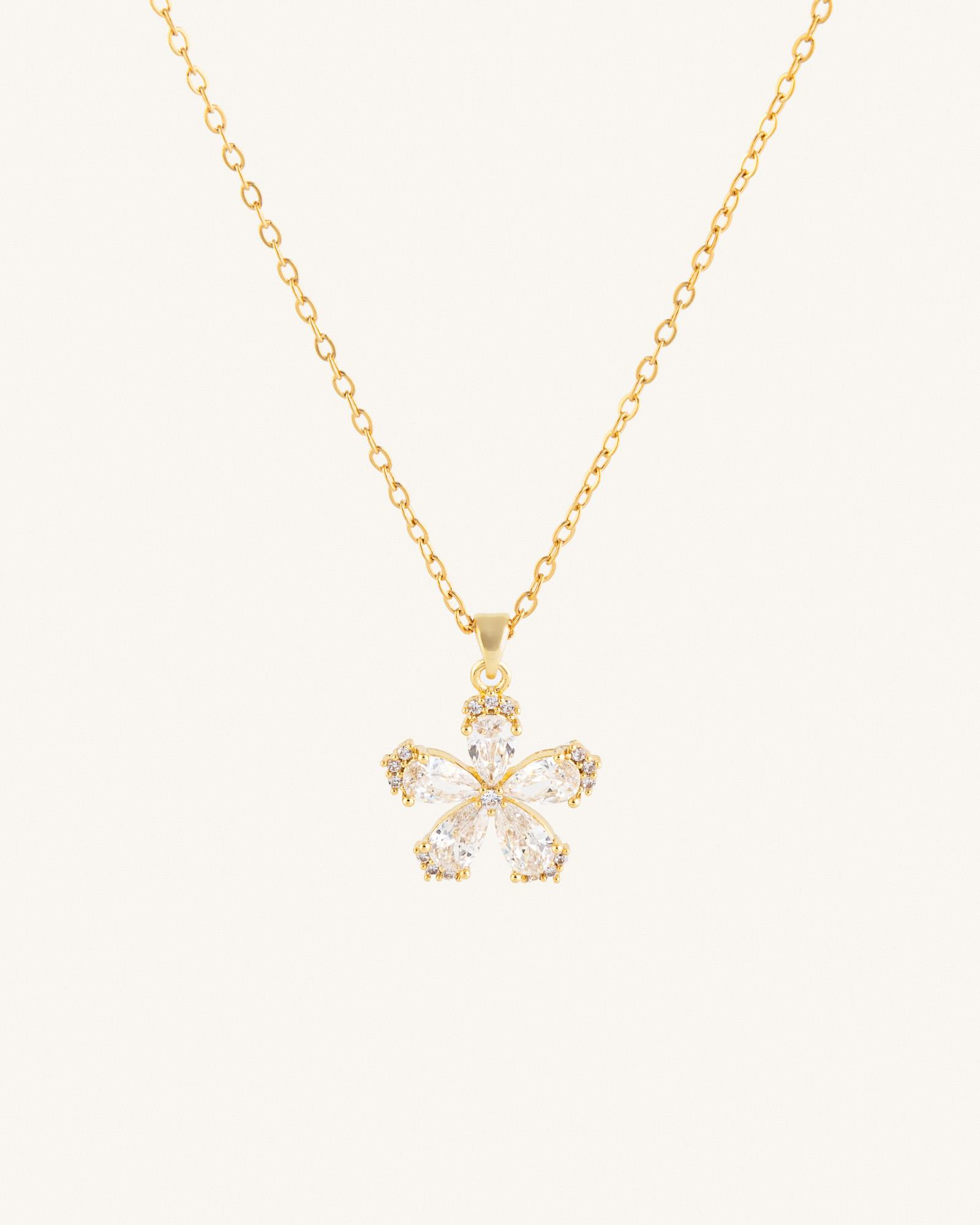 Κολιέ Με Λουλούδι Crystal Blossom