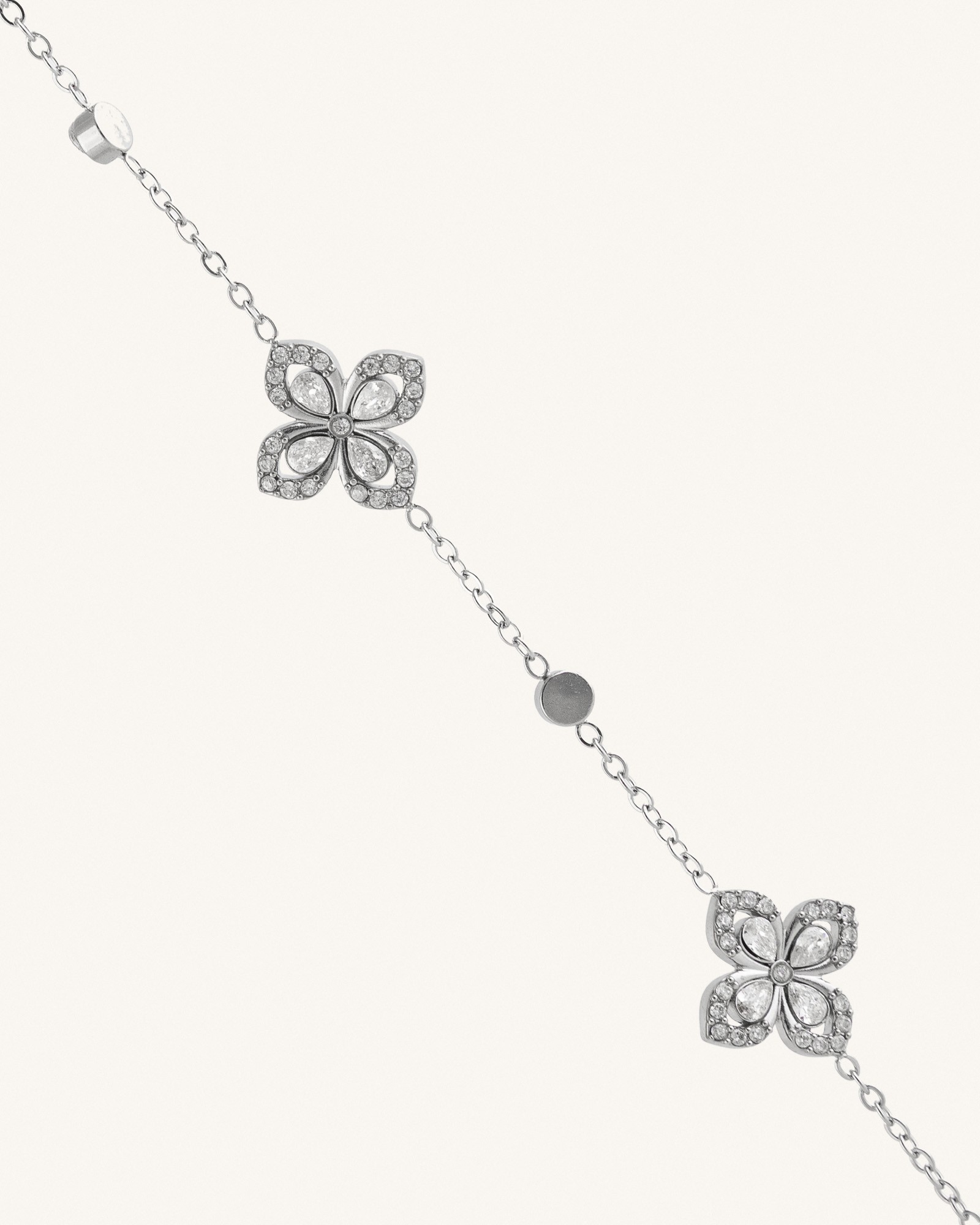 Βραχιόλι Αλυσίδα Με ζιργκόν Princess Flower