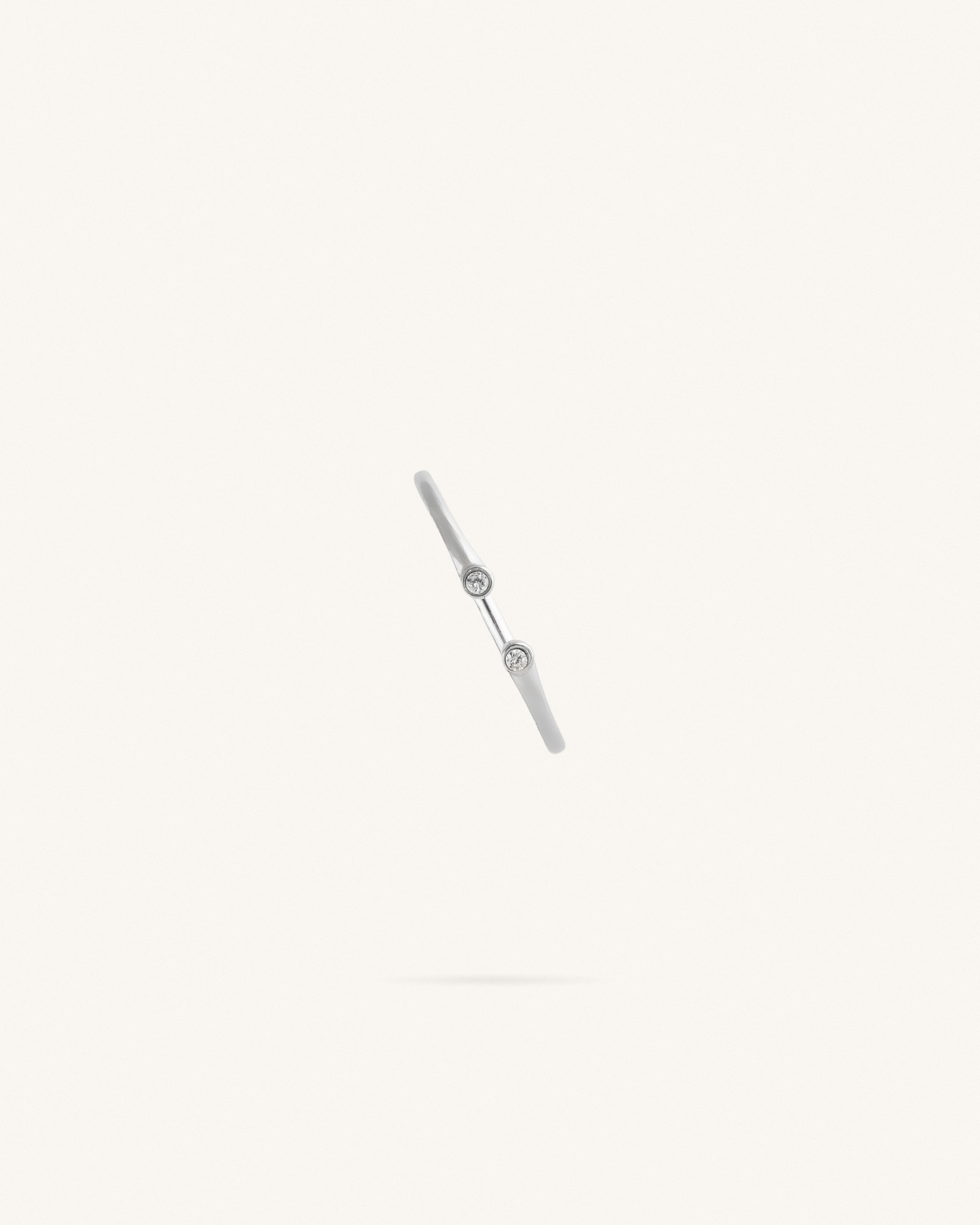 Δαχτυλίδι Γυναικείο Ρυθμιζόμενο Minimal με Διπλό Bezel Ζιργκόν Dainty Dots