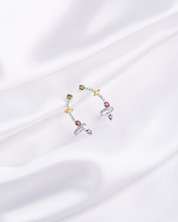 Σκουλαρίκια Climpers Crystal Multicolour