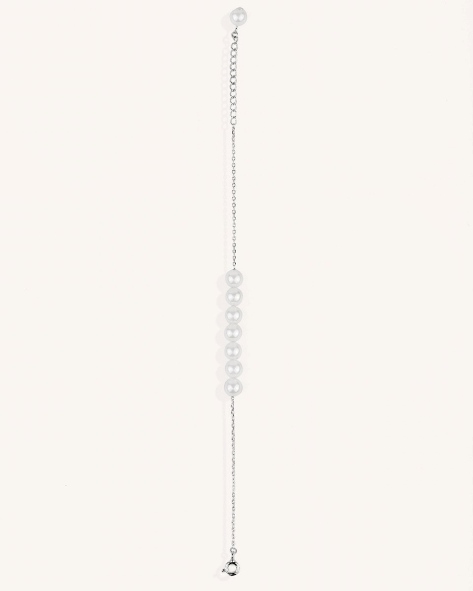 Βραχιόλι Sterling Silver 925 Single Pearls Love