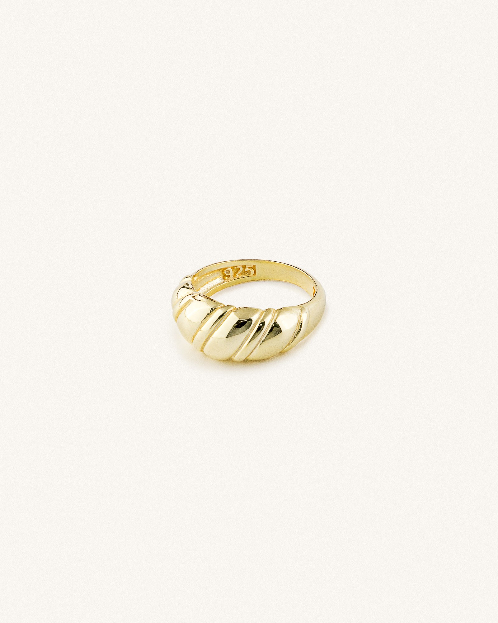 Δαχτυλίδι Χρυσό Sterling Silver 925 Croissant