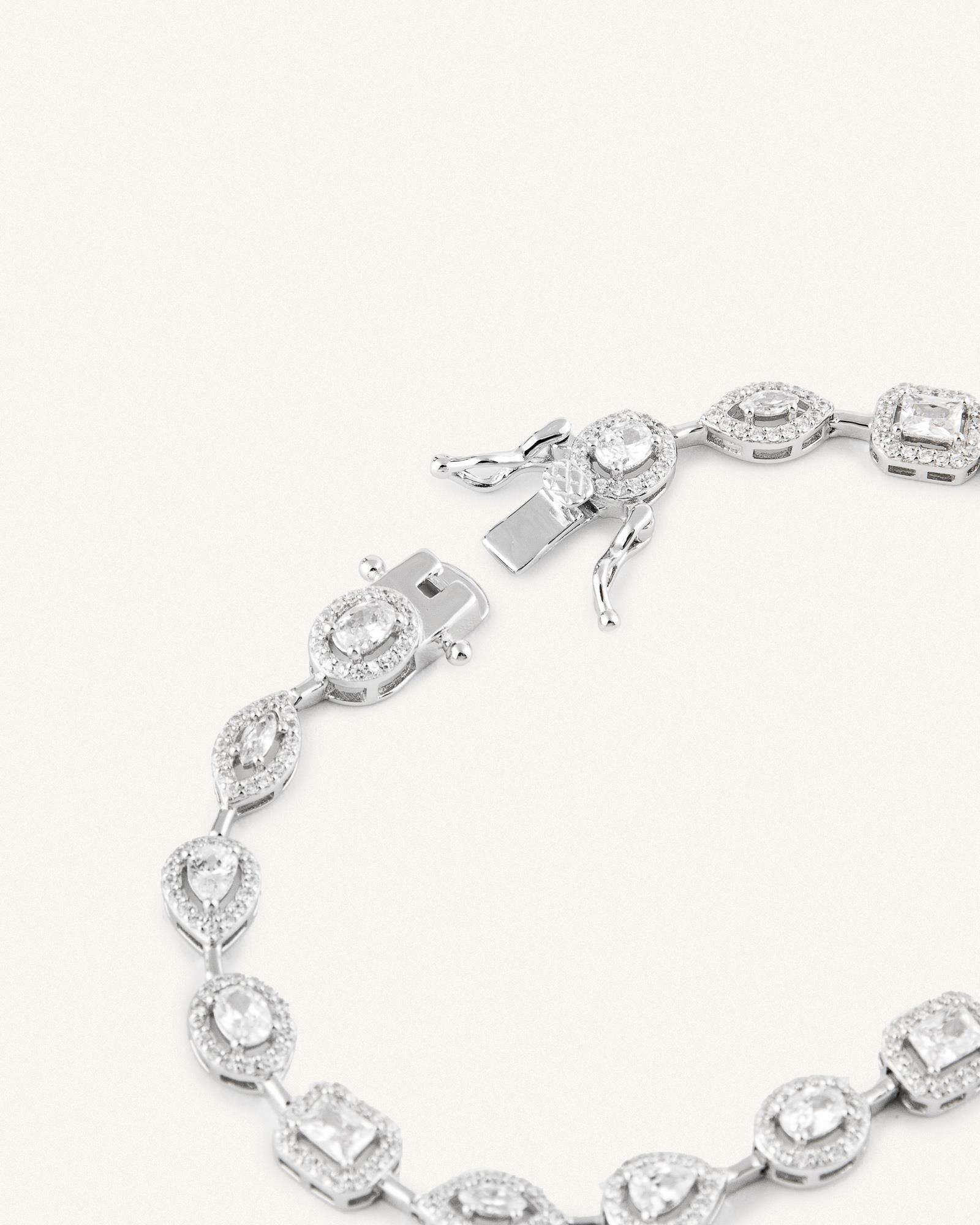 Βραχιόλι Ριβιέρα Sterling Silver 925 Geometry Party (17 cm)