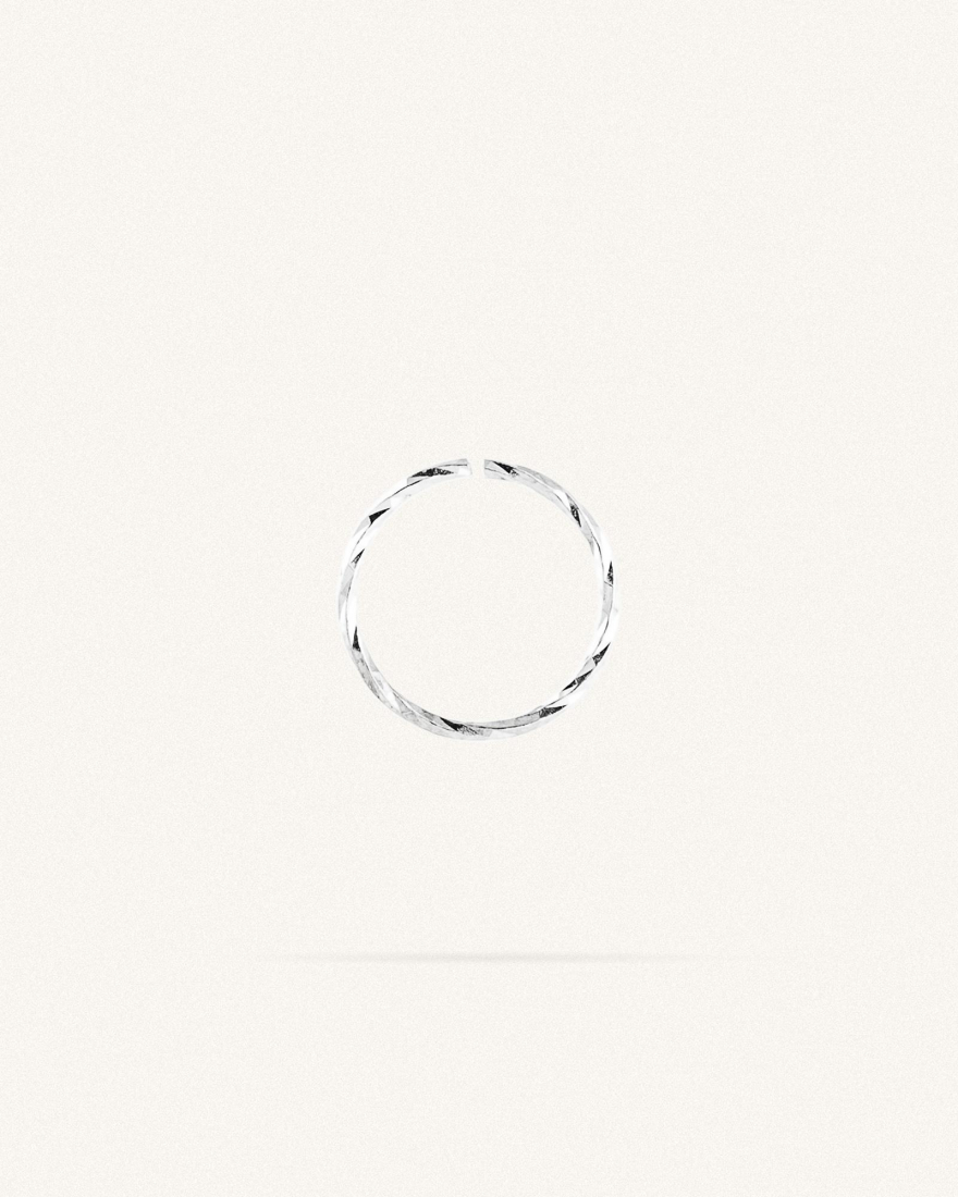 Σκουλαρίκι Μύτης Silver 925 Twisted Hoop