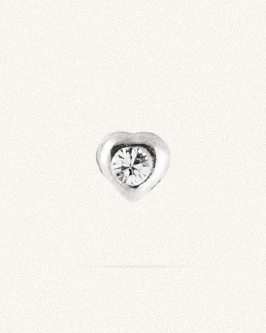 Σκουλαρίκι Μύτης Silver 925 Tiny Heart