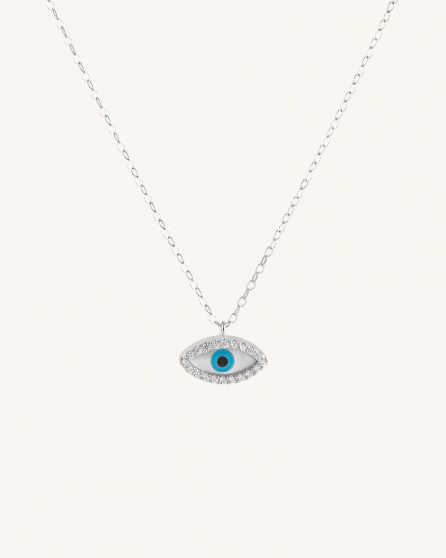 Κολιέ Με Ματάκι Και Ζιργκόν Sterling Silver 925 Hilda