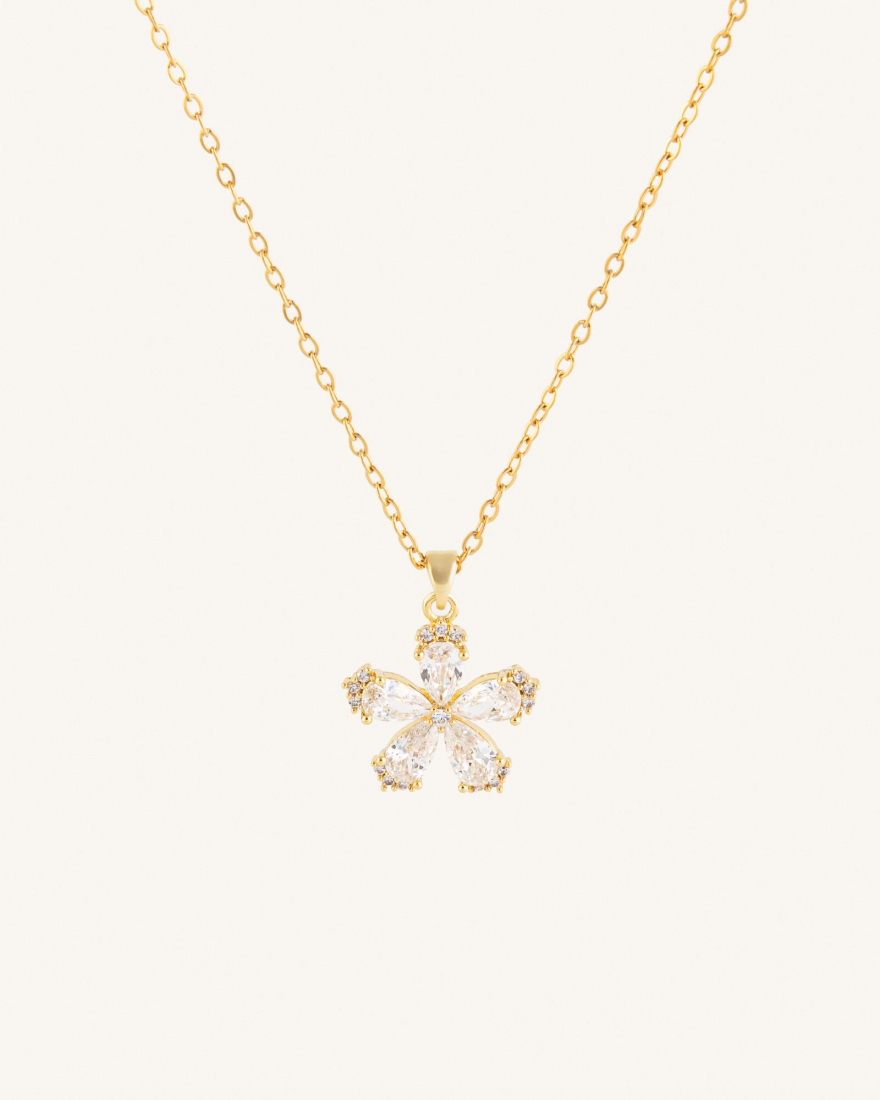 Κολιέ Με Λουλούδι Crystal Blossom