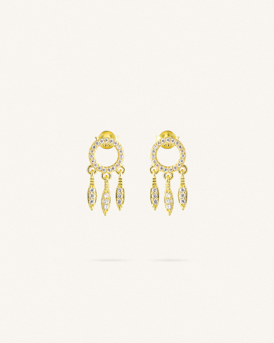 Σκουλαρίκια Καρφωτά Sterling Silver 925 Jream