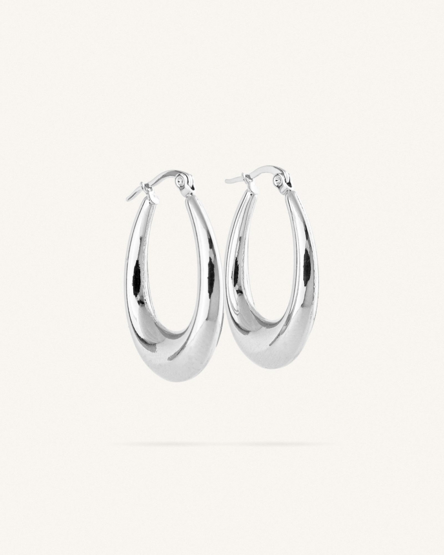 Σκουλαρίκια Κρίκοι Oval Lonnie 3cm