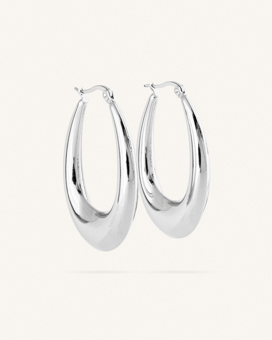 Σκουλαρίκια Κρίκοι Oval Lonnie 4,5cm