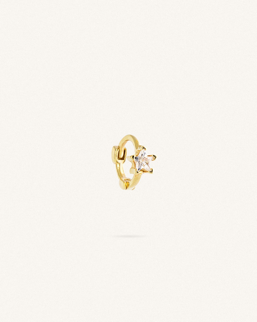Σκουλαρίκι Κρίκος Sterling Silver 925 Star